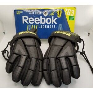 Reebok mens lacrosse gloves Zack Greer ZG3 10" black and lime new